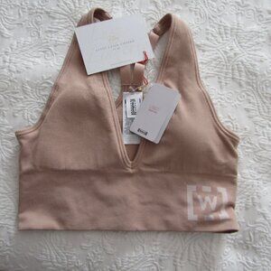 Wolford Racer Back Racerback Nude/Beige/Desert Sports Bra--NWT's--Size Small